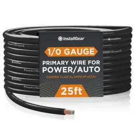 1/0 Gauge Wire (25ft) Copper Clad Aluminum Caa - Primary Automotive Wire, Car