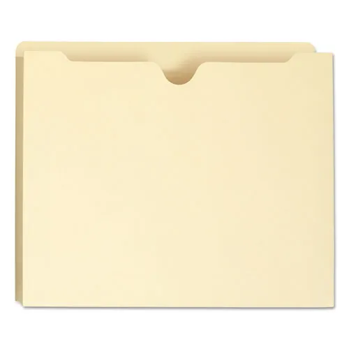 100% Recycled Top Tab File Jackets, Straight Tab, Letter Size, Manila, 50-box