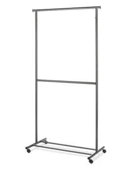 2-Rod Garment Rack - Gunmetal