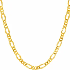 4.5mm Rounded Figaro Chain Necklace