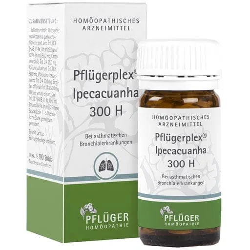 Airways inflammation and asthma, airway inflammation in asthma, PFLUEGERPLEX Ipecacuana 300 H tablets