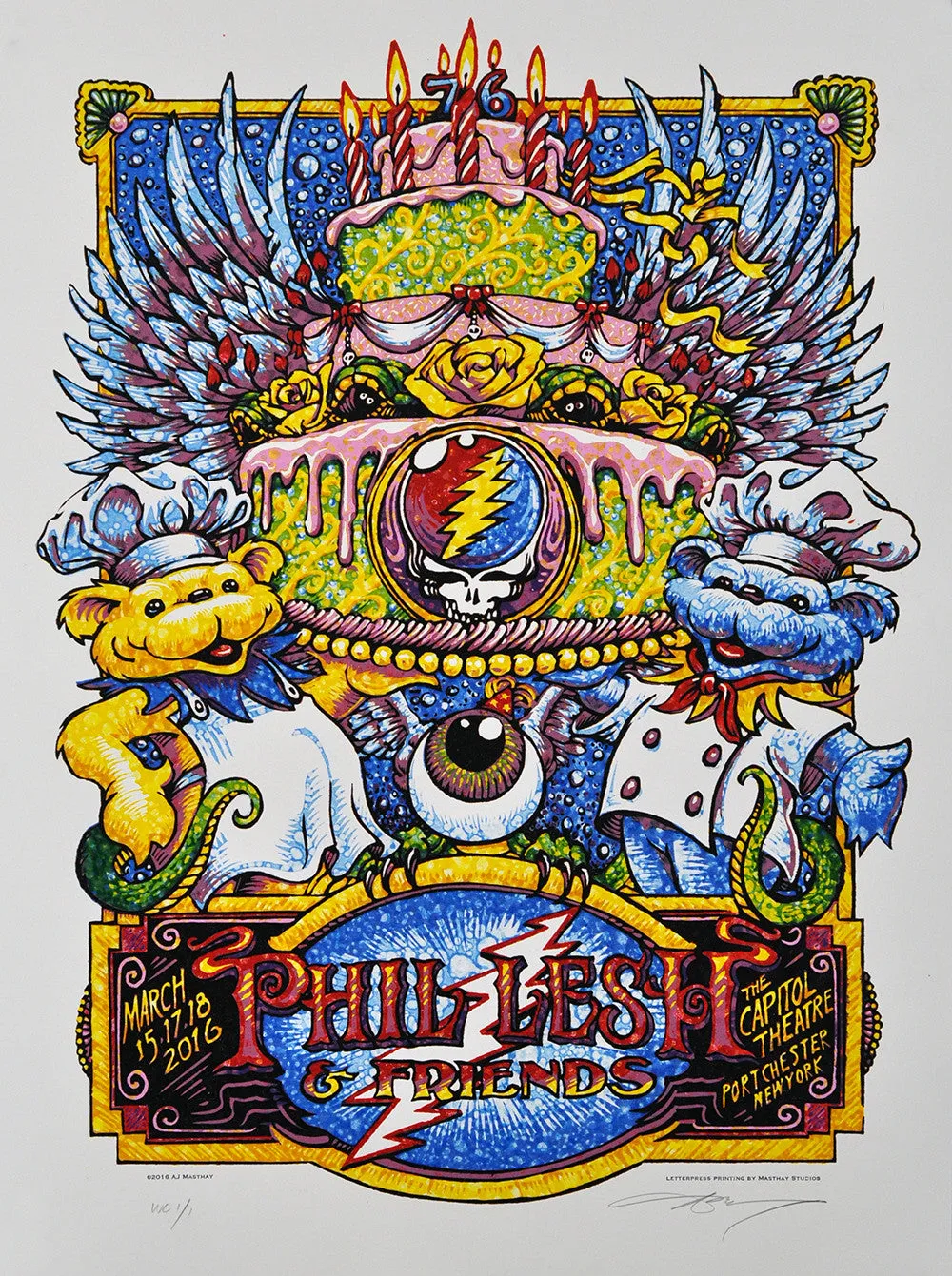 AJ Masthay "Phil Lesh & Friends - Capitol Theatre" Watercolor