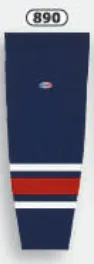 Athletic Knit (AK) HS2100-890 2010 Columbus Blue Jackets Navy Mesh Ice Hockey Socks