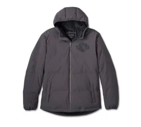 BAR & SHIELD HOODED PUFFER