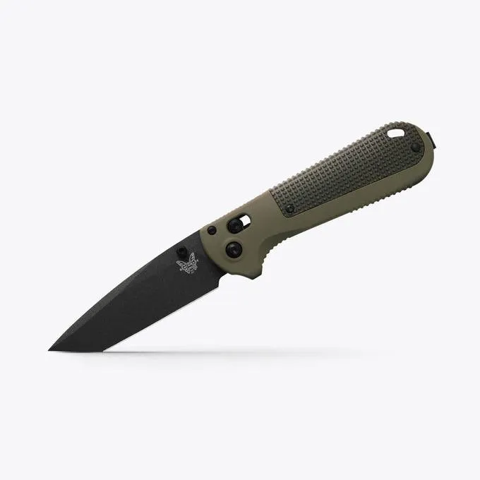 Benchmade 431BK-1 Tanto Redoubt AXIS Lock 3.53" Cerakote CPM-D2 Plain Edge Ranger Green/Forest Grivory Handles