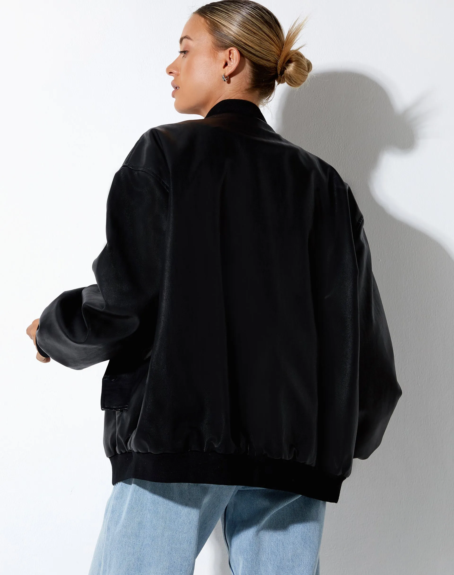 Benta Jacket in PU Black