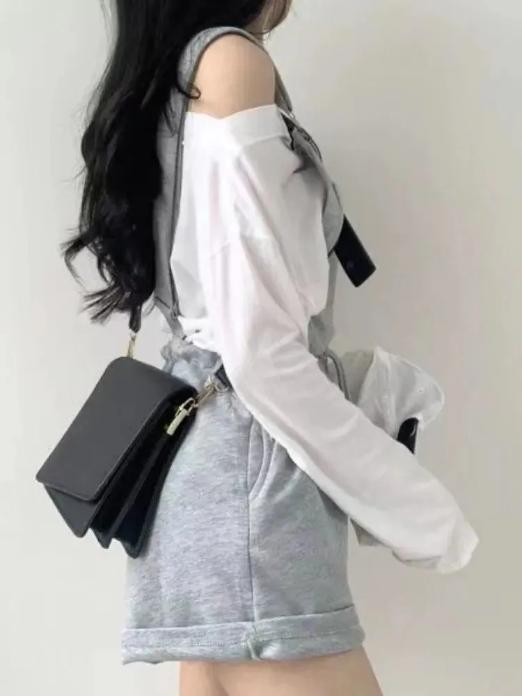 Casual Soft Grey Romper