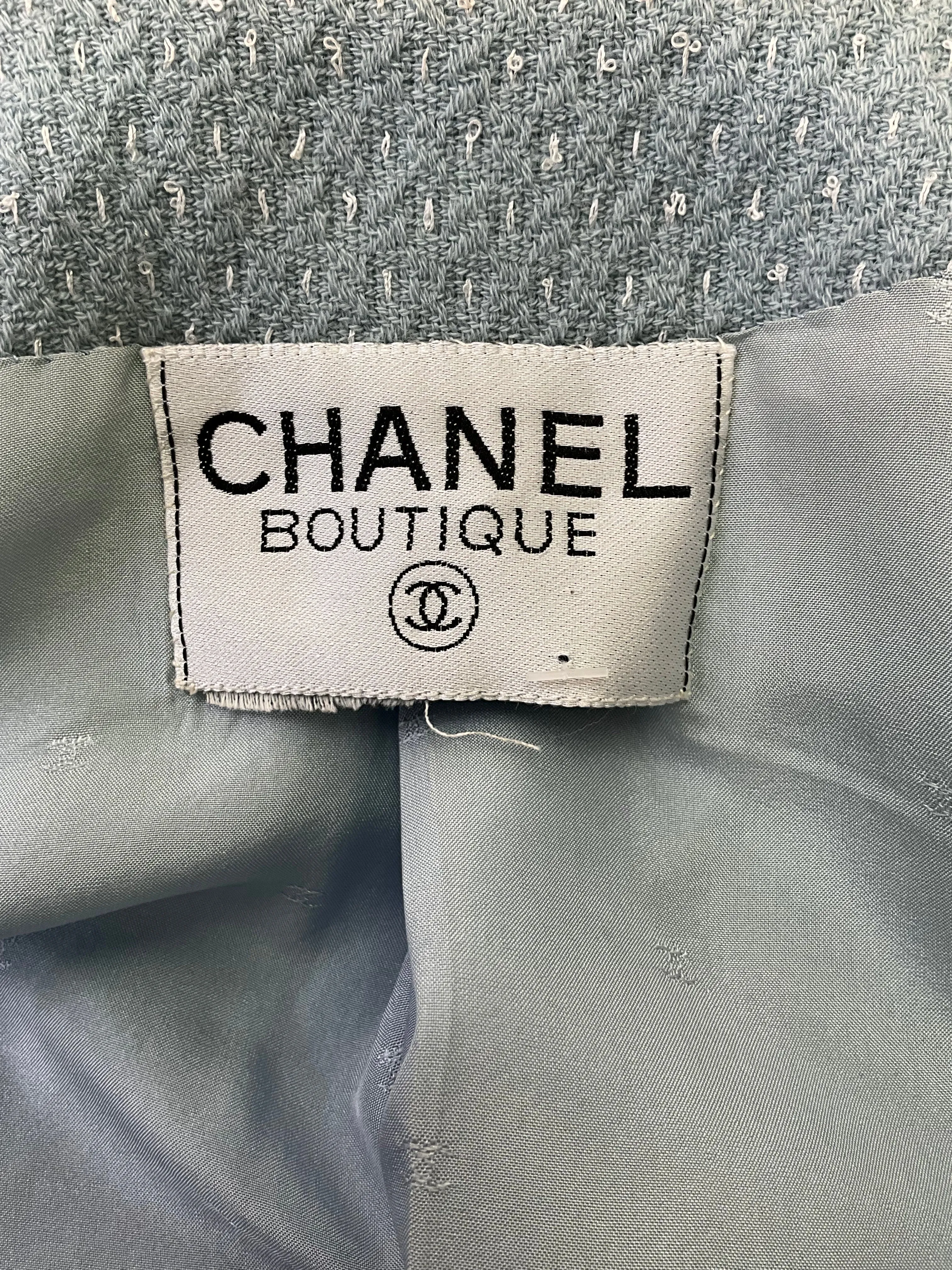 Chanel Baby Blue Jacket Size S