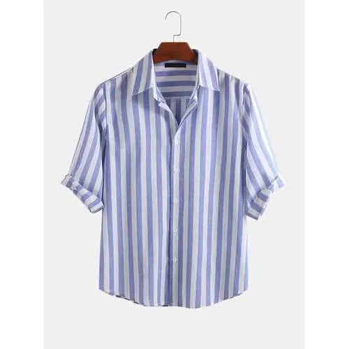 Cotton Vertical Striped Shirts