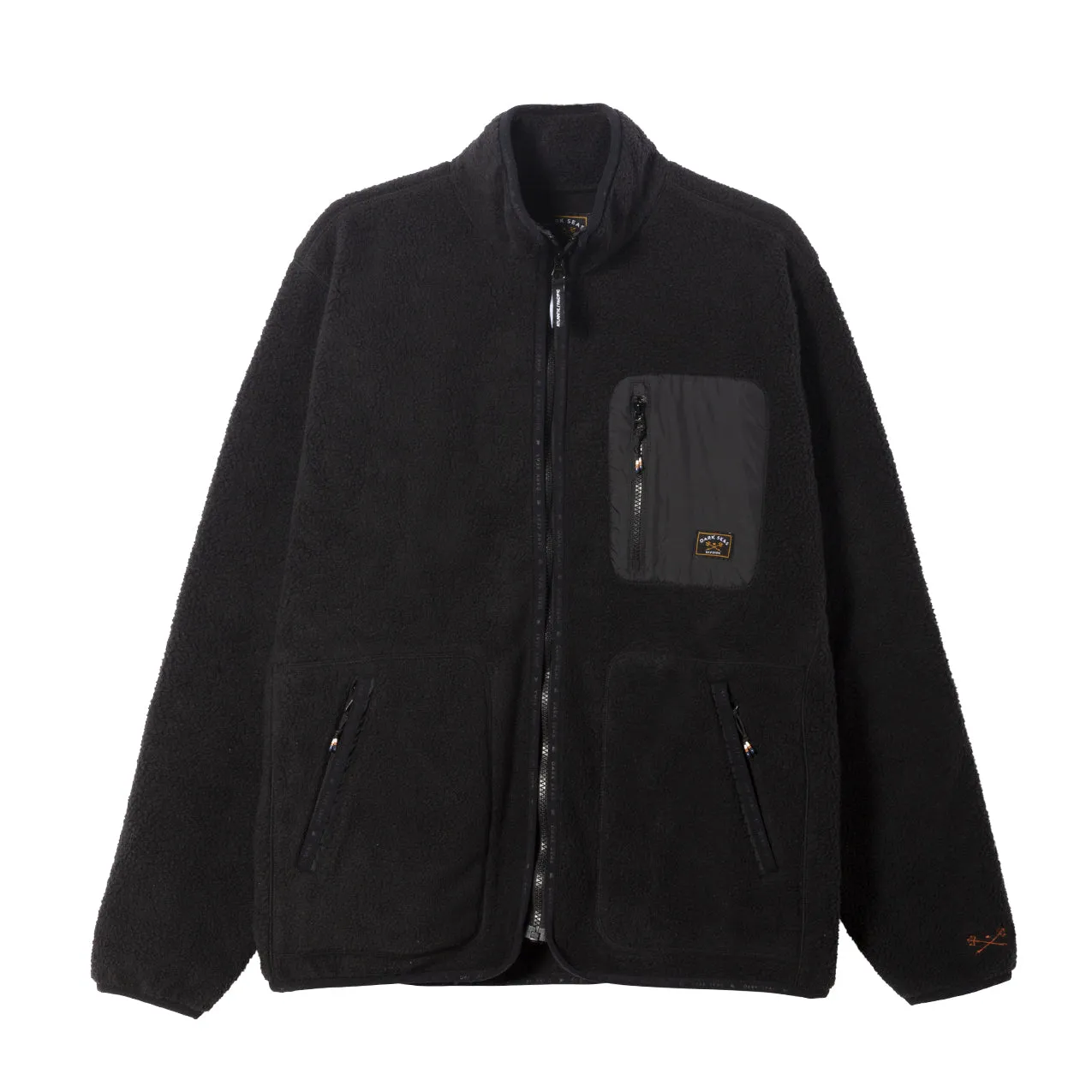 Dark Seas Men's Russell Fleece Black Jackets