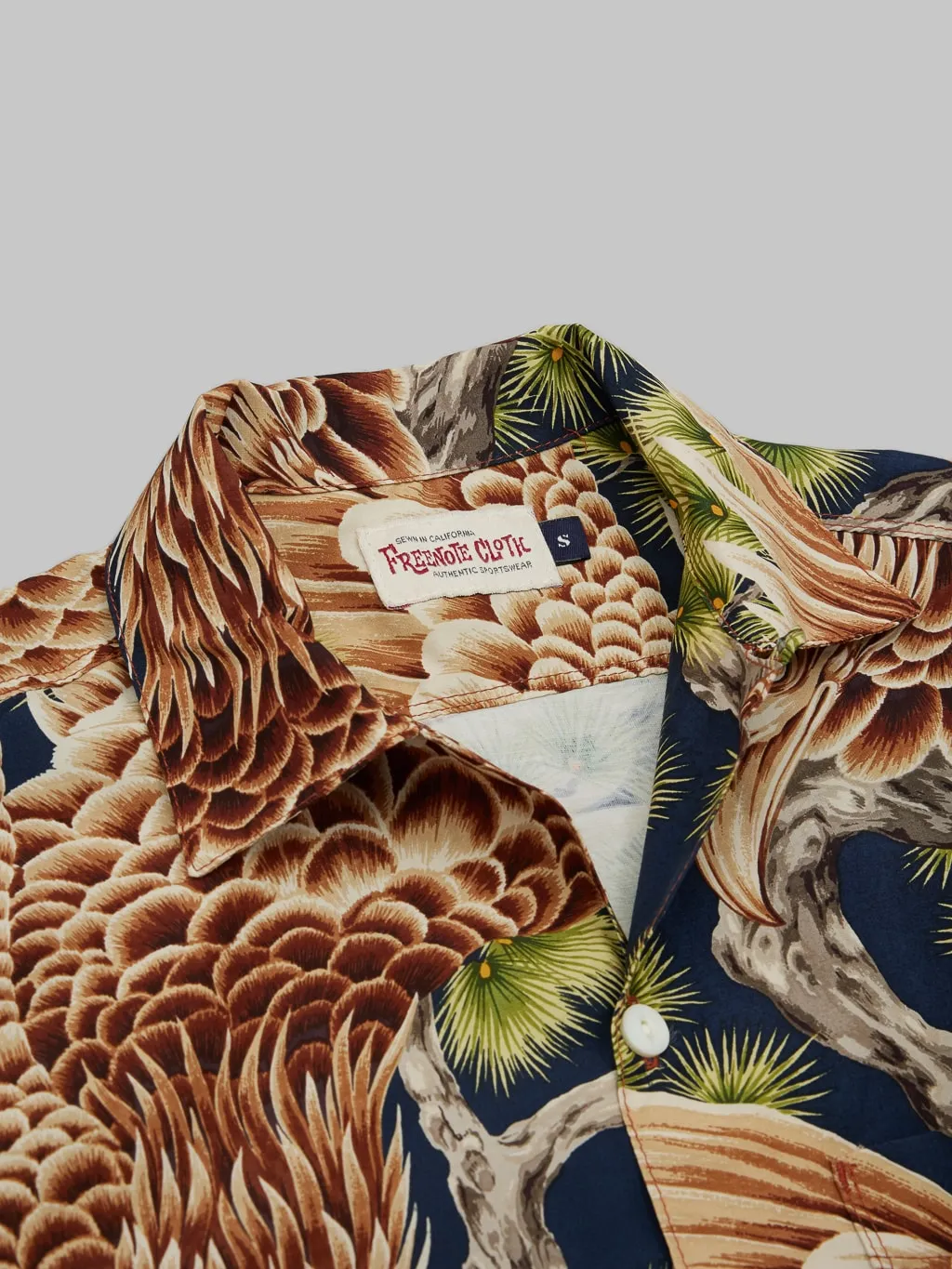 Freenote Cloth Hawaiian Navy Hawk Shirt