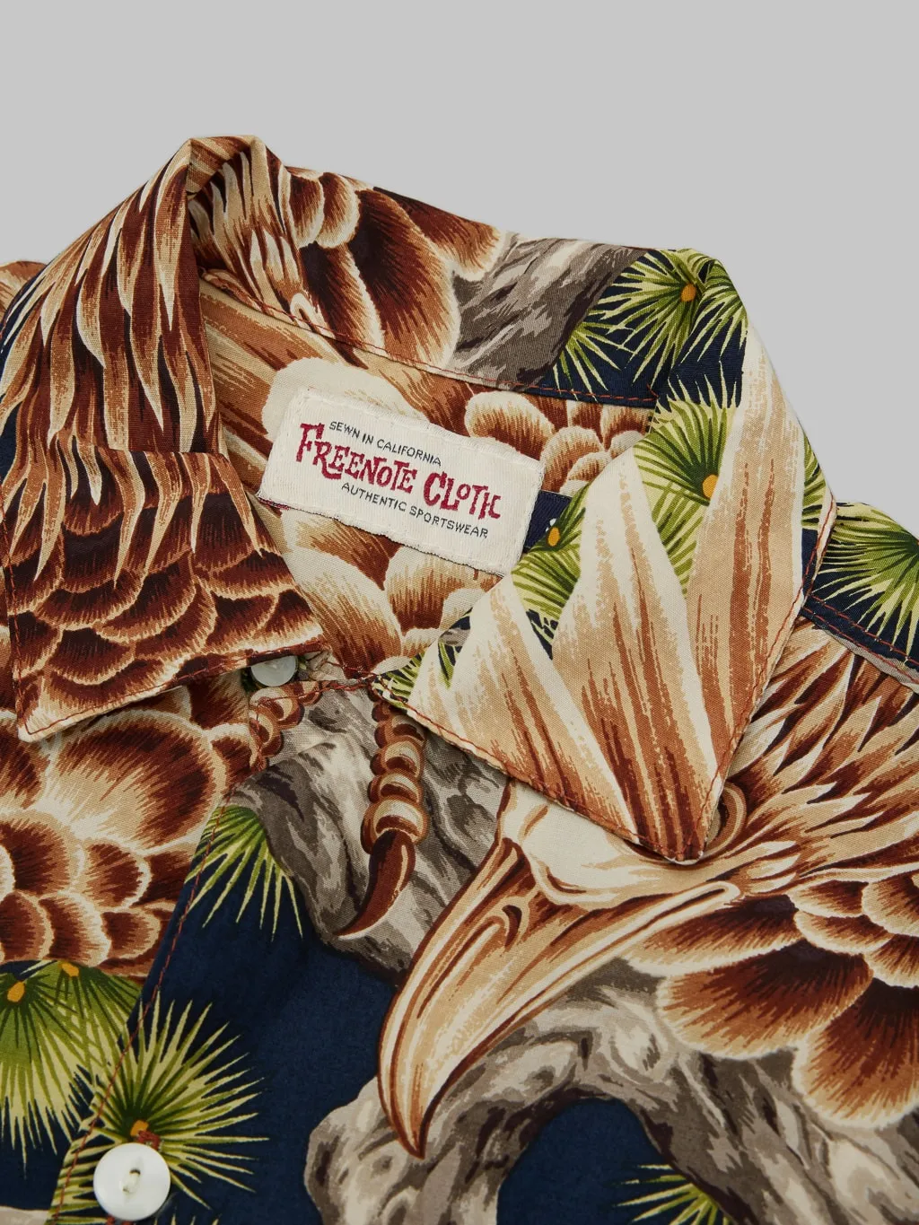 Freenote Cloth Hawaiian Navy Hawk Shirt