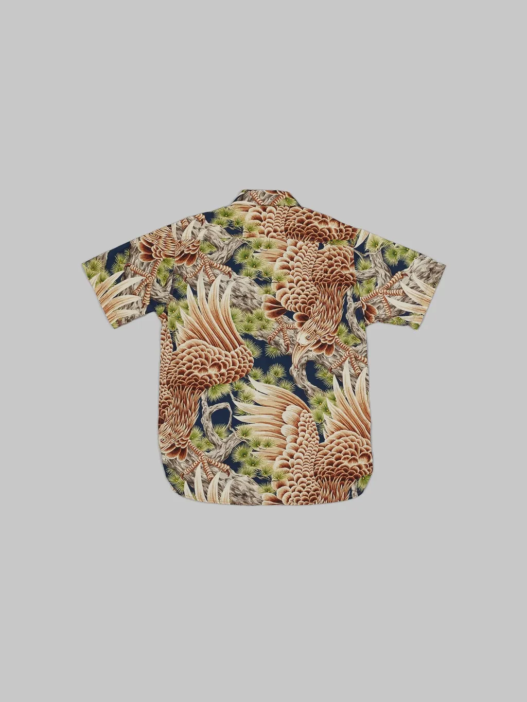 Freenote Cloth Hawaiian Navy Hawk Shirt