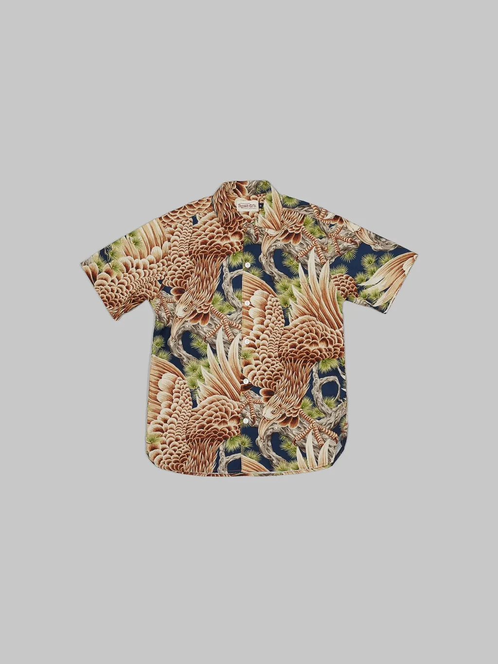 Freenote Cloth Hawaiian Navy Hawk Shirt