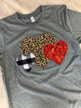 Heart Trio Tee