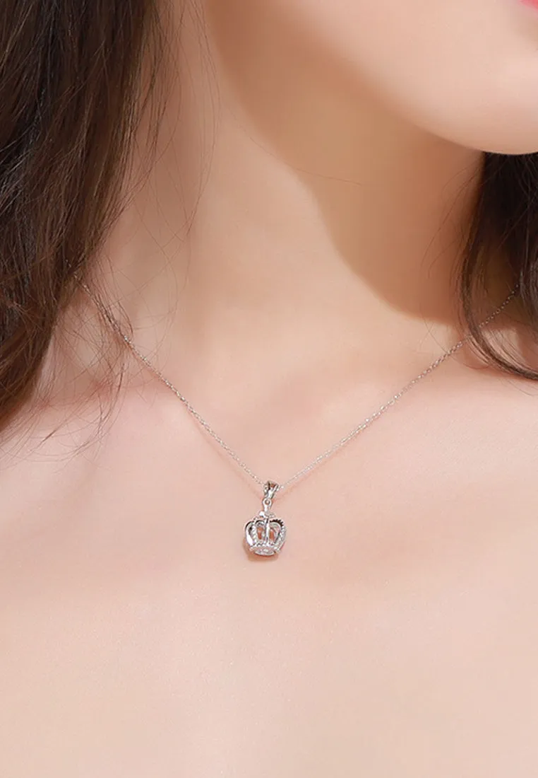 Imperial Crown Zirconia Stone Necklace