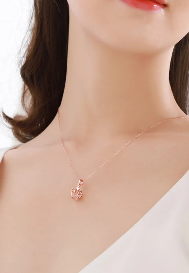 Imperial Crown Zirconia Stone Necklace