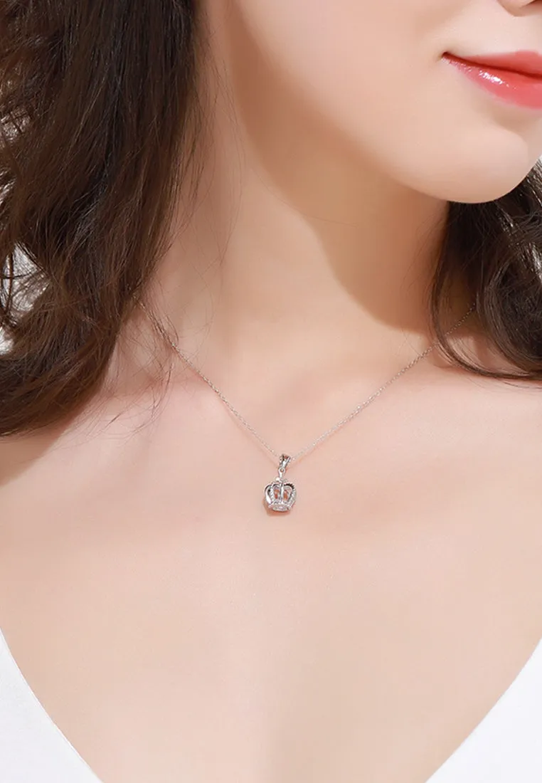 Imperial Crown Zirconia Stone Necklace