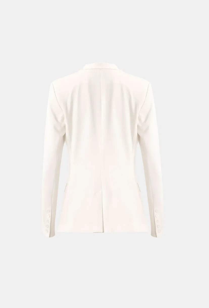 Ivory fitted classic jacket