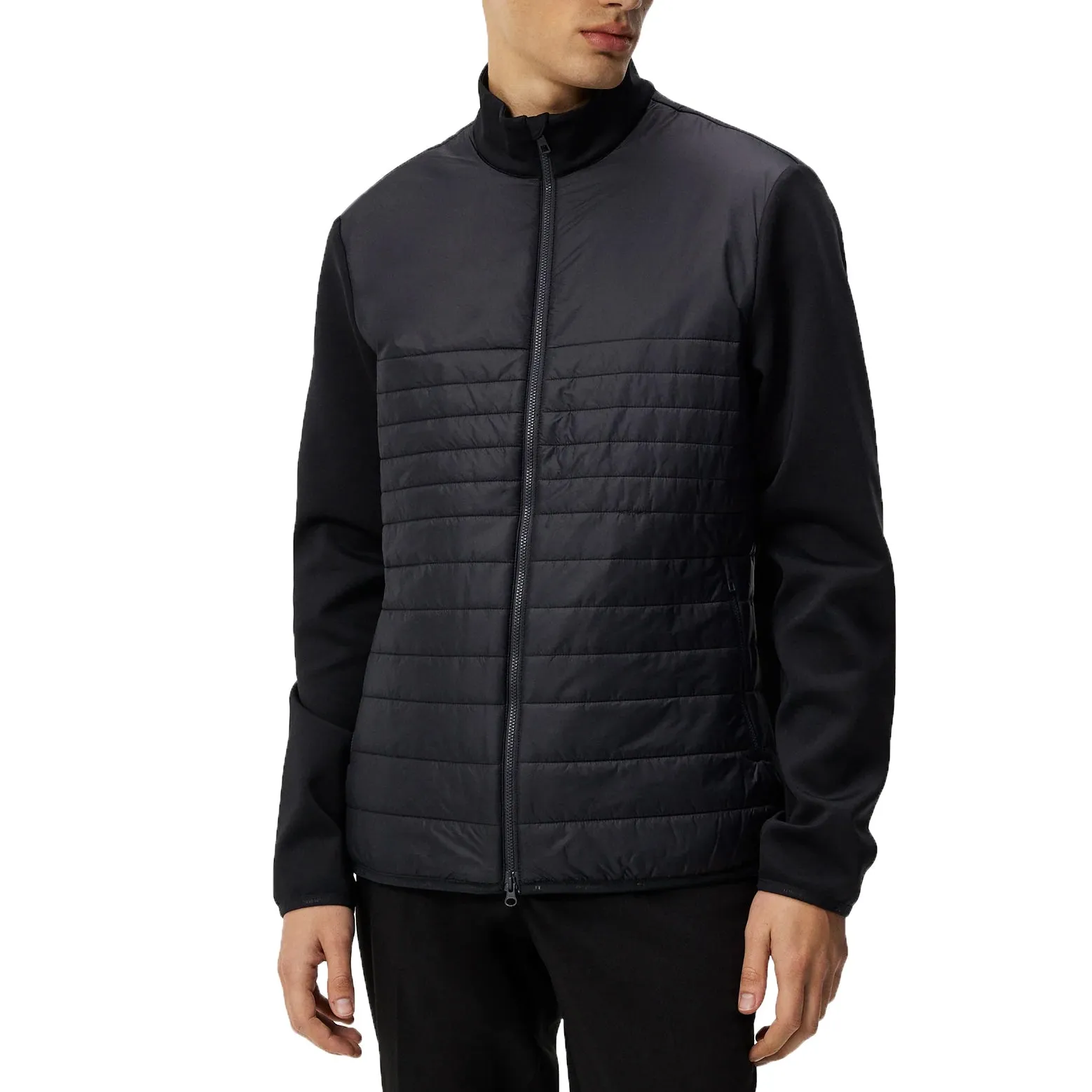 J.Lindeberg Martino Quilt Hybrid Water Repellent Golf Jacket - Black