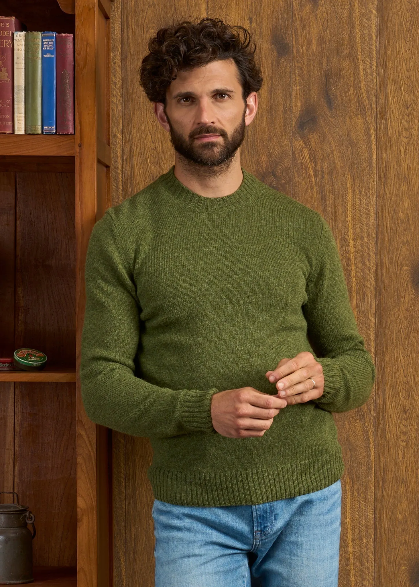 Kinnadie Supersoft Shetland Jumper In Dark Apple - Regular Fit