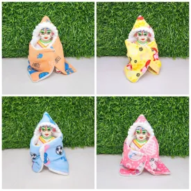 Laddu Gopal ji Nutan Shawl Ponhu Pack of 4 [Random Color]