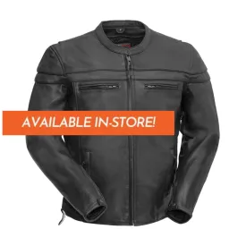 Maverick Men's Motorcycle Leather Jacket - Extreme Biker Leather