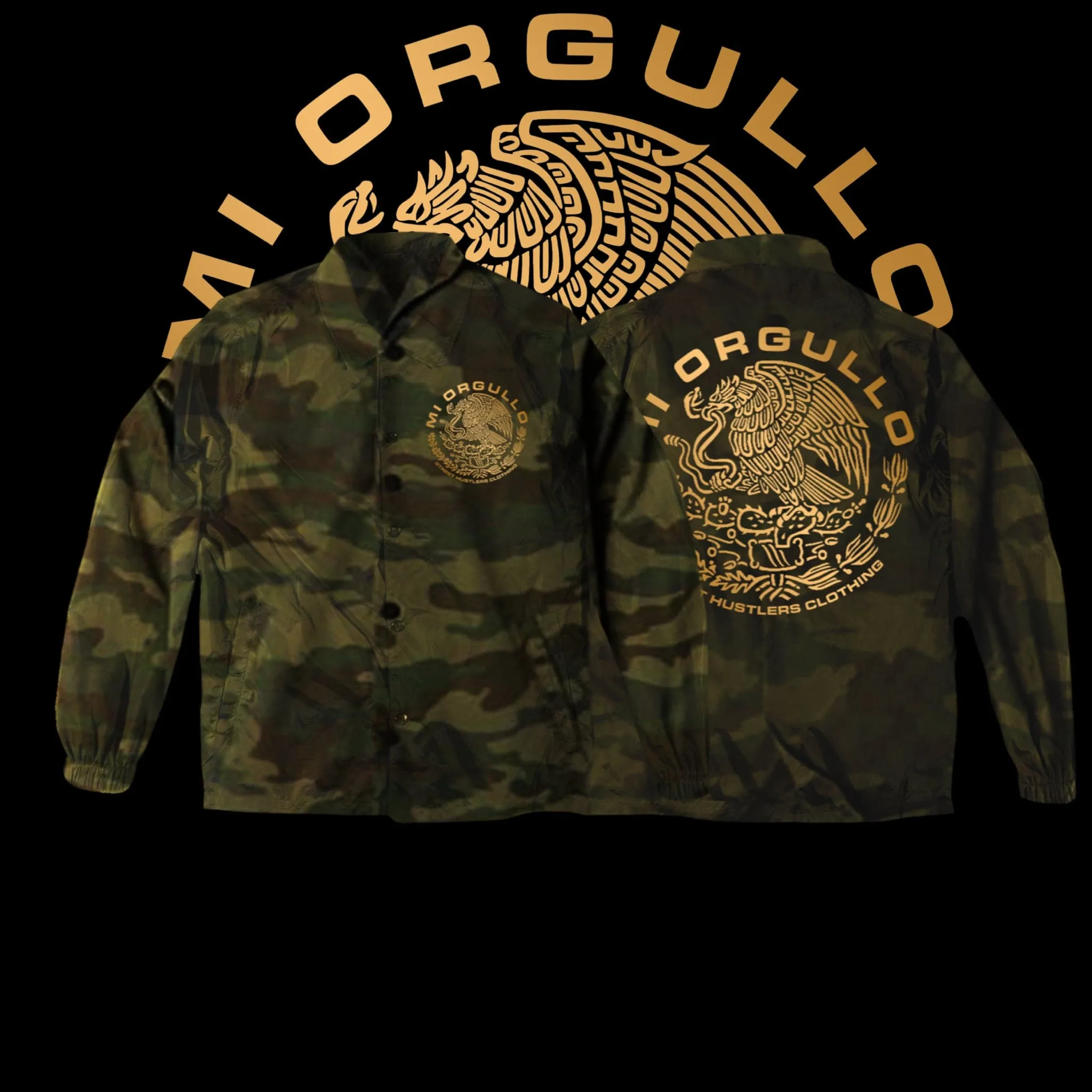 Mi Orgullo Men's Camo Coaches Jacket