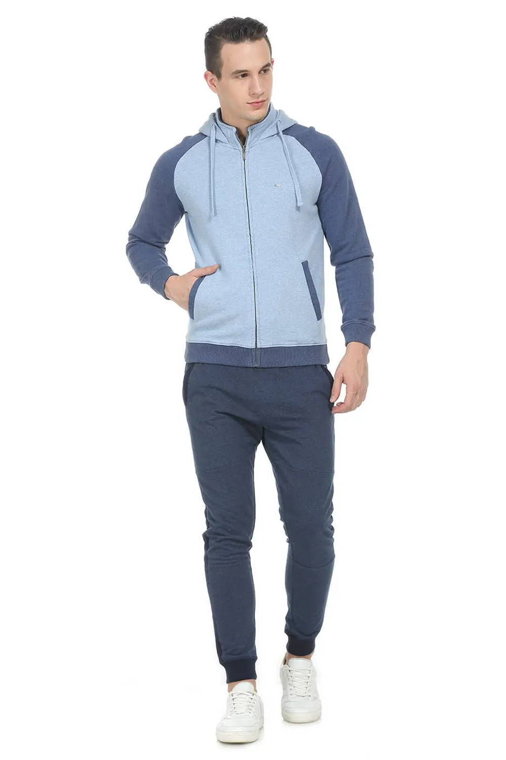 Muscle Fit Hooded Knit Jacket