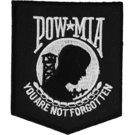 P2018 POW MIA Patch Black White