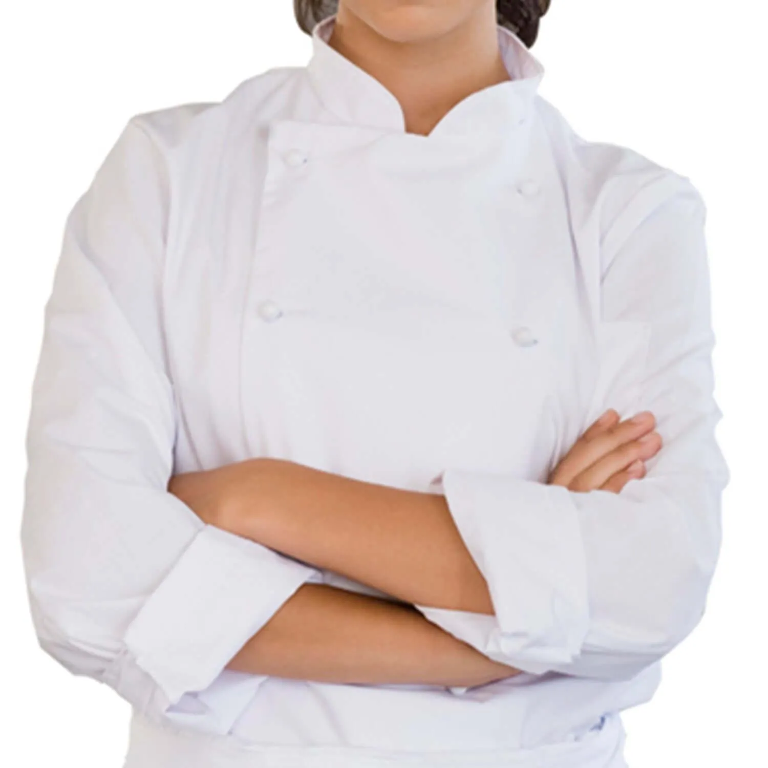 Pegasus Chefwear White Long Sleeve Chef Jackets with Removable Buttons