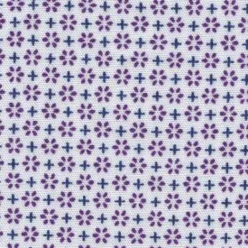 Printed Purple and Blue Micro Pattern on White Ground Classic Custom Shirt