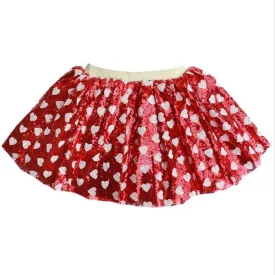 Red Sparkle Heart Tutu