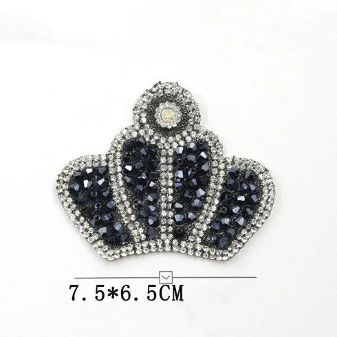 Rhinestone Iron On Letter - Hot-Fix Crystal Applique - Patch For Clothing - Cat Music Note Crown Star - Sparkle - Custom DIY Clothing Jacket