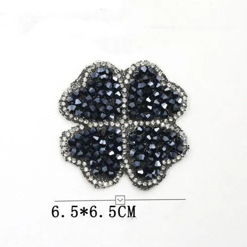 Rhinestone Iron On Letter - Hot-Fix Crystal Applique - Patch For Clothing - Cat Music Note Crown Star - Sparkle - Custom DIY Clothing Jacket