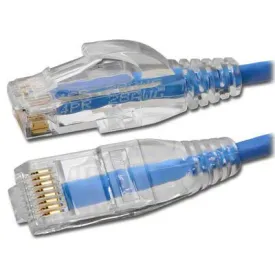 Slim Cat6 UTP Ethernet Patch Cord, 6' Blue