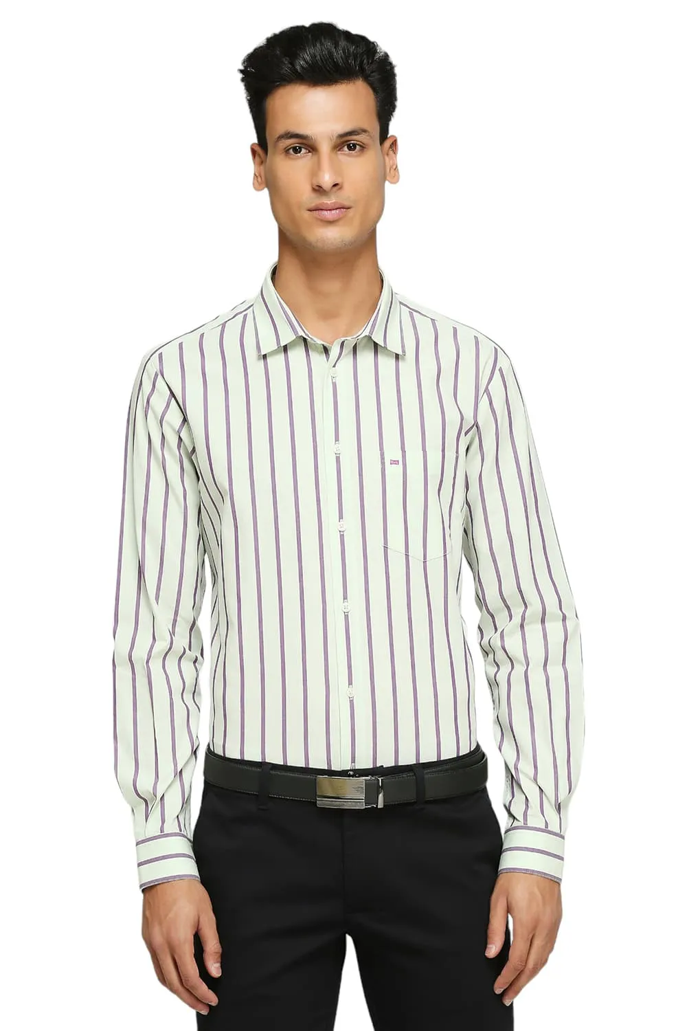 Slim Fit Cotton Stripes Shirts