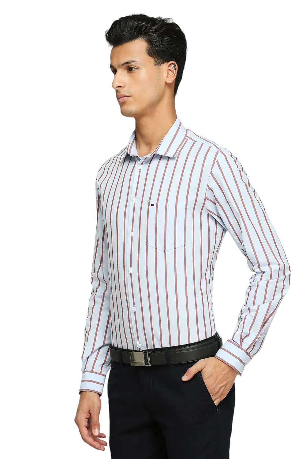 Slim Fit Cotton Stripes Shirts