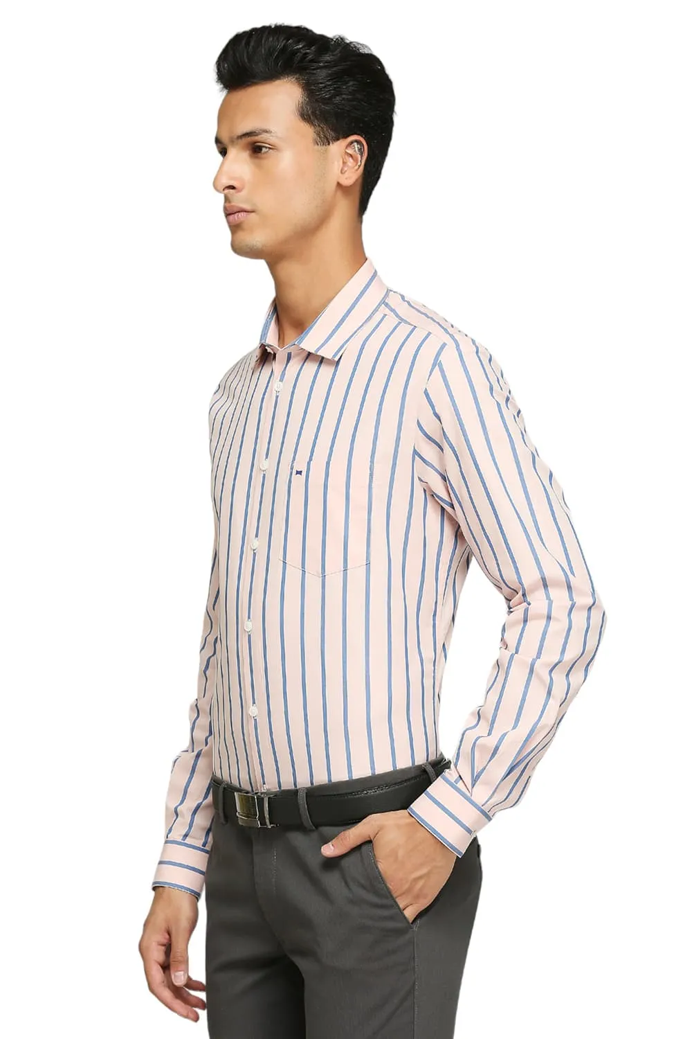 Slim Fit Cotton Stripes Shirts