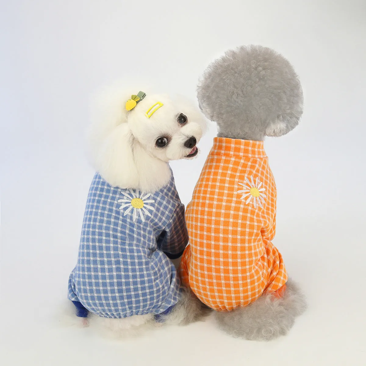 Small Dog Plaid Winter Homewear Pet Clothing