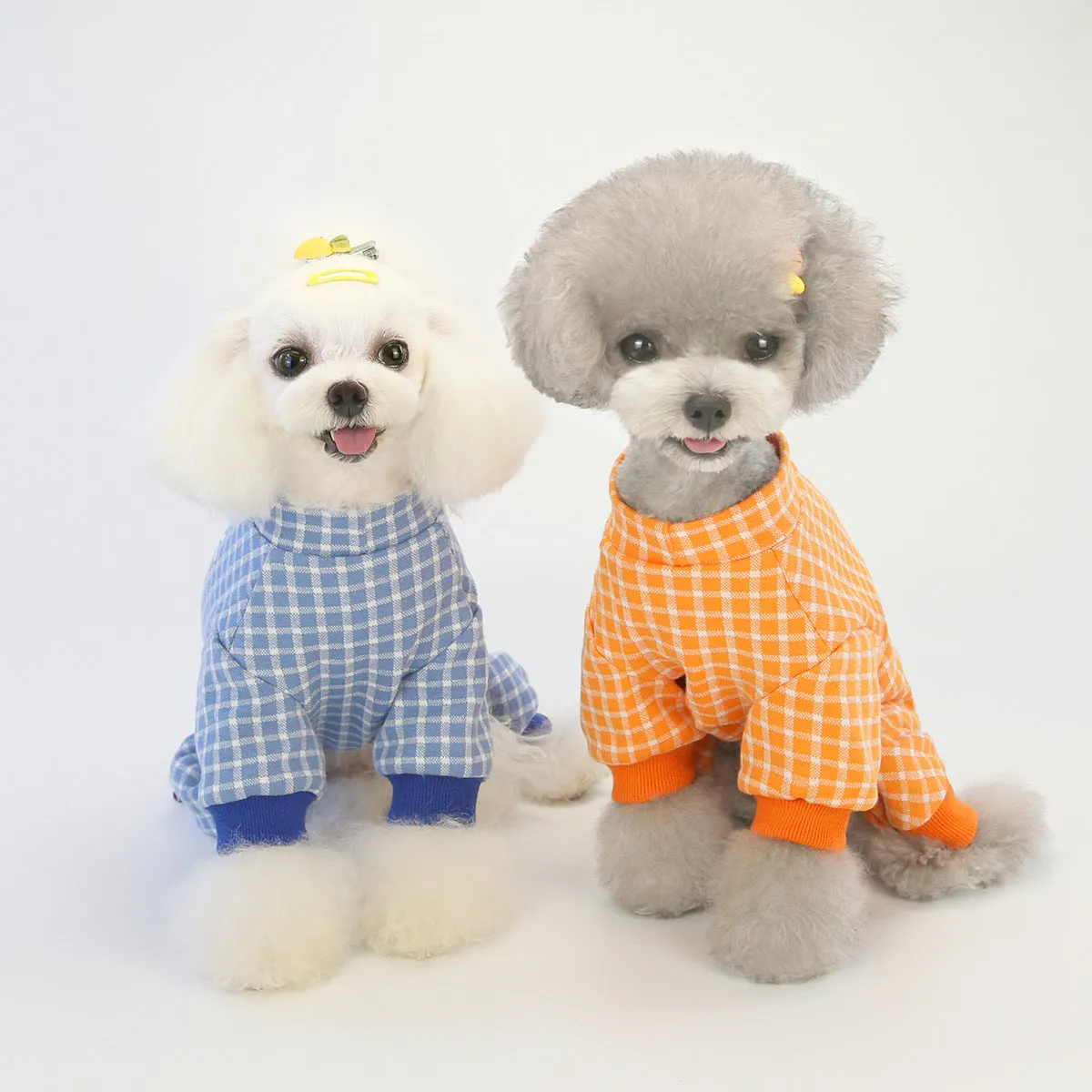 Small Dog Plaid Winter Homewear Pet Clothing