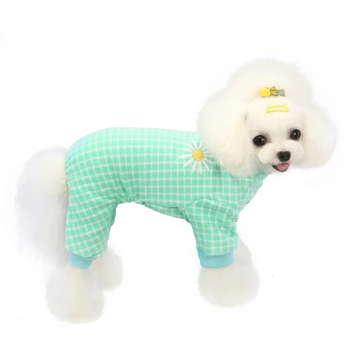 Small Dog Plaid Winter Homewear Pet Clothing