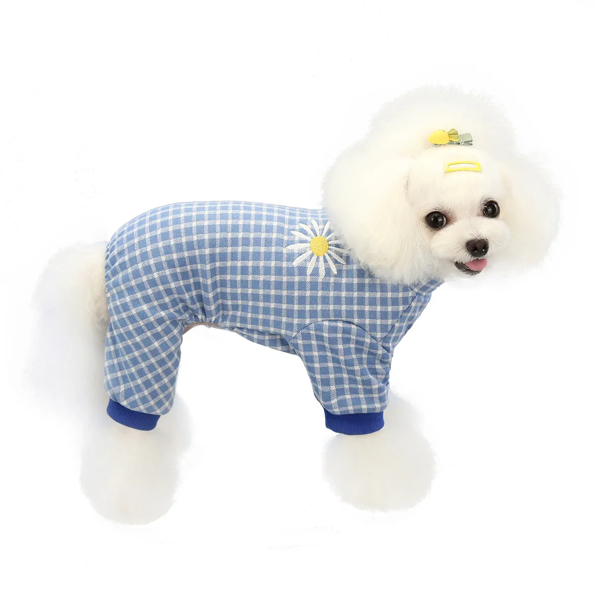 Small Dog Plaid Winter Homewear Pet Clothing