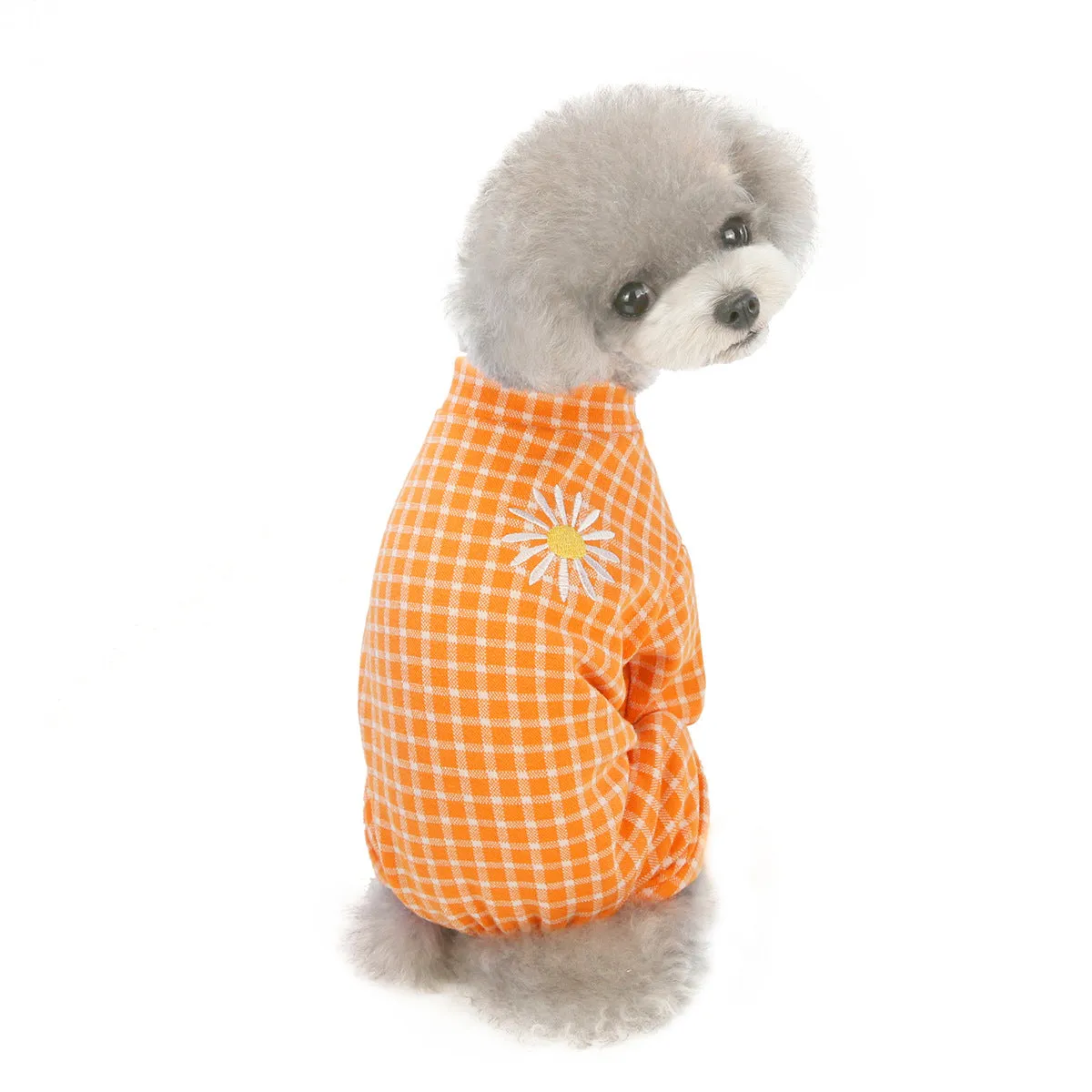 Small Dog Plaid Winter Homewear Pet Clothing