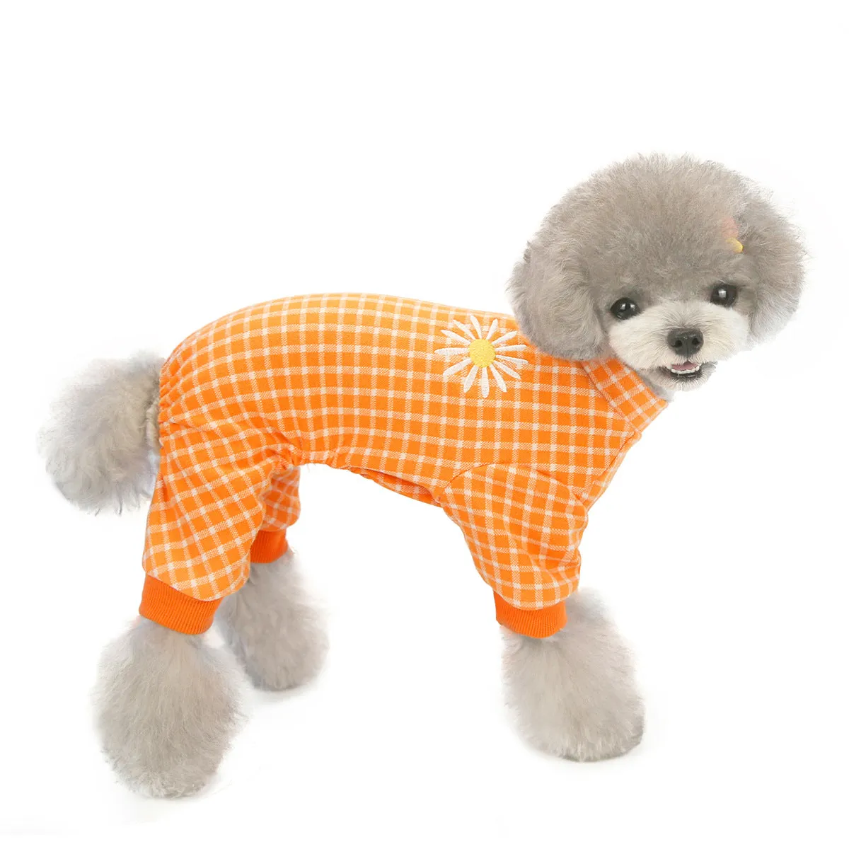 Small Dog Plaid Winter Homewear Pet Clothing