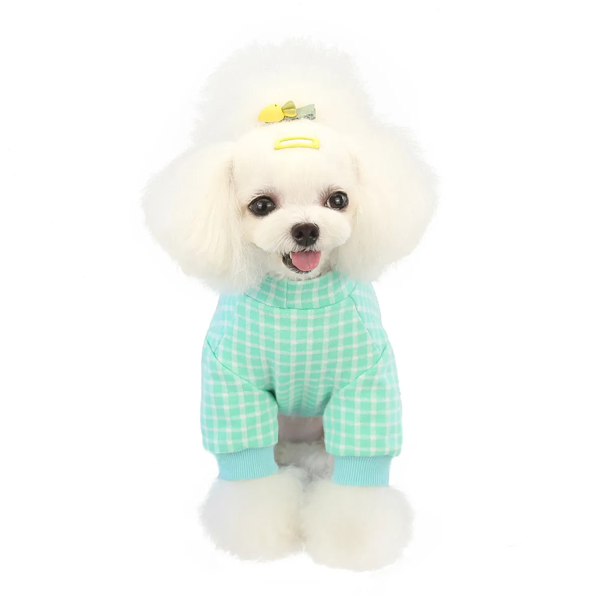 Small Dog Plaid Winter Homewear Pet Clothing