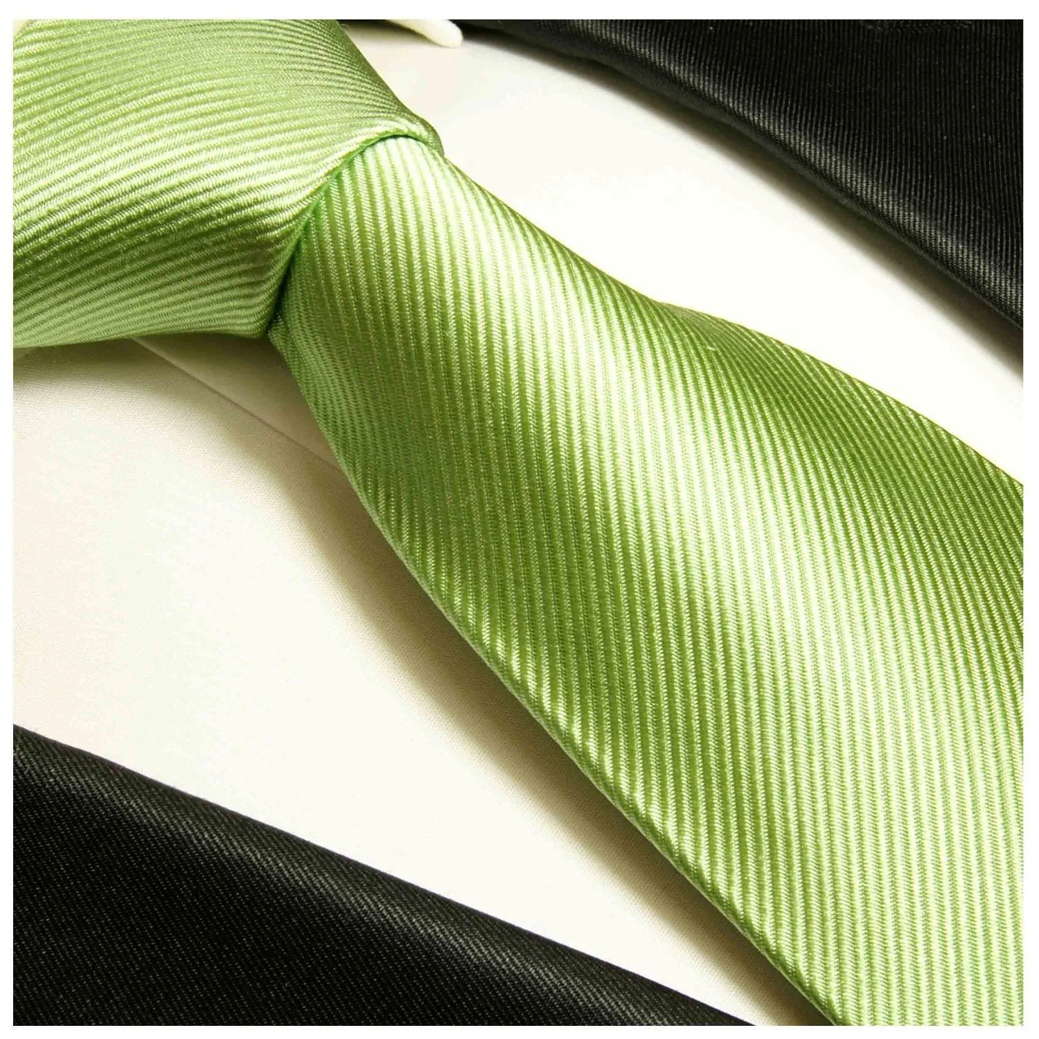 Solid Green Silk Necktie