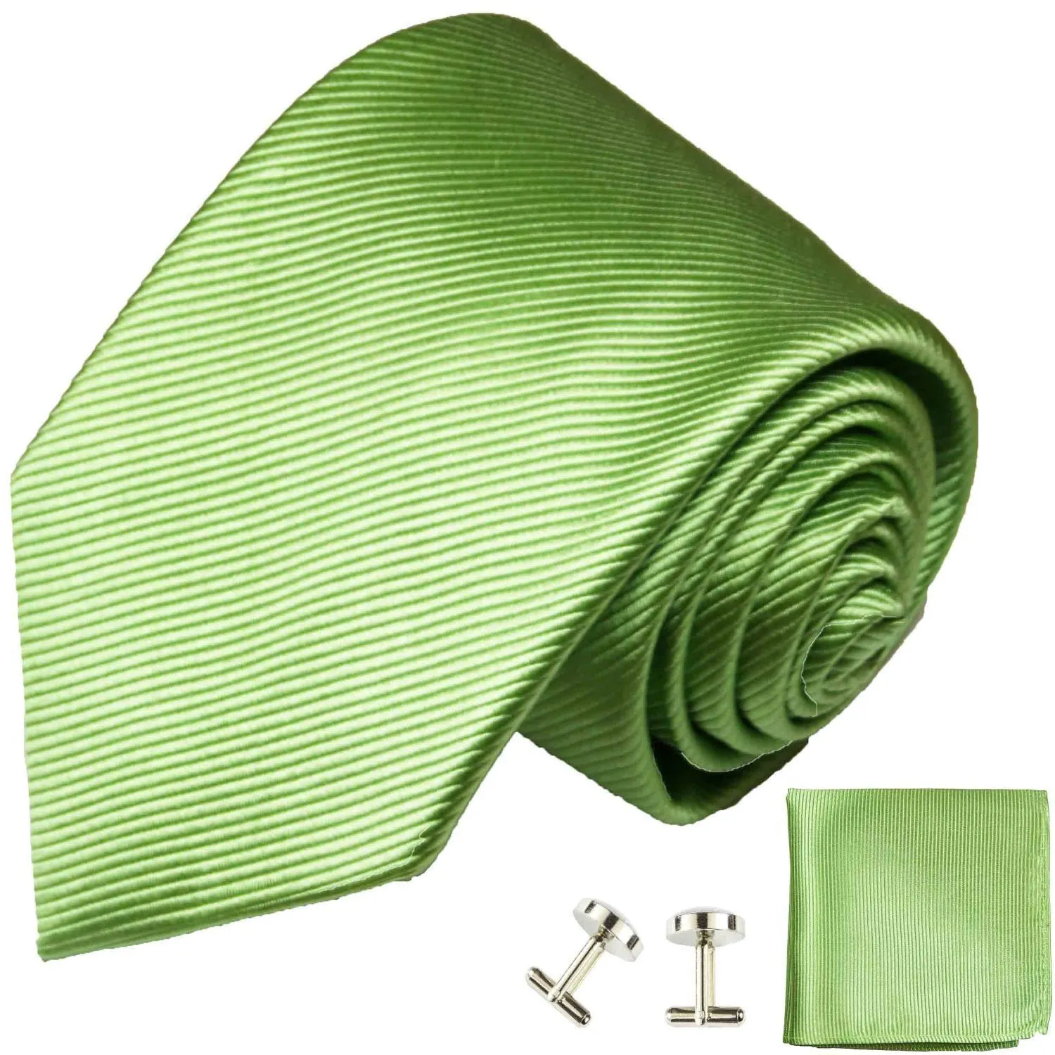 Solid Green Silk Necktie