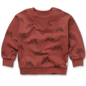 Sproet & Sprout Sweatshirt Rib Neck Marmot Pink | Barn Red