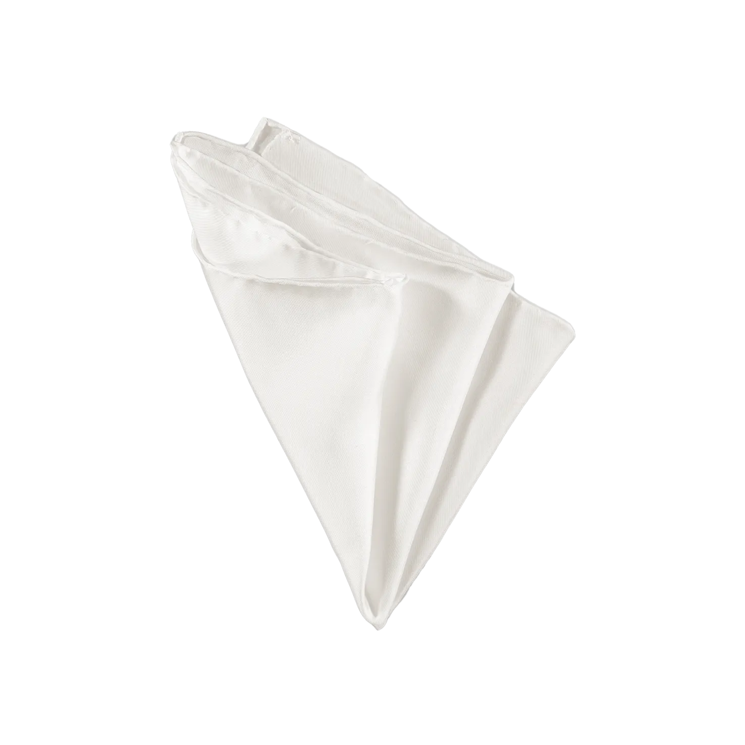 White Silk Pocket Square